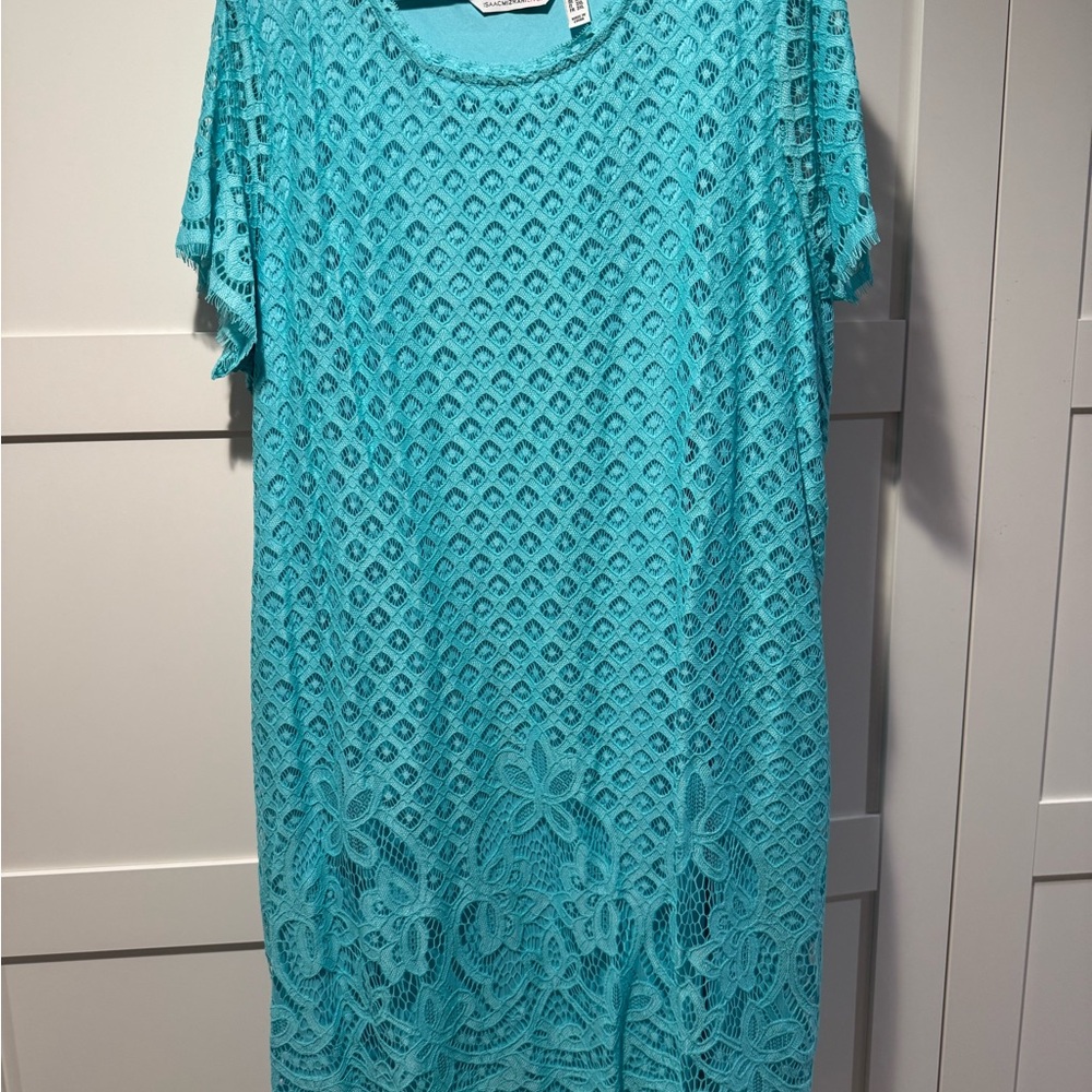Source Unknown Turquoise Lace Dress